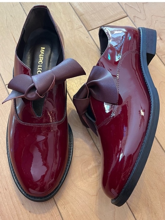 Mauro Leone Shoes - Mauro Leone Red Patent Leather Loafers with bow size 38